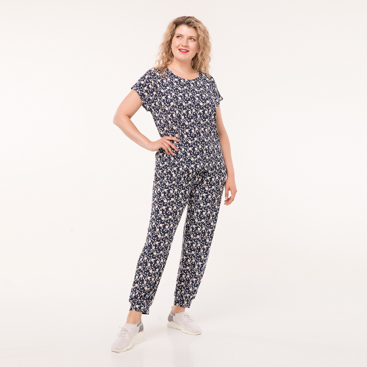 ст. цена1400руб.! Костюм, трикотаж, блуза, брюки, бежевый