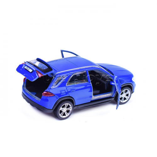 Машина металл Mercedes-Benz GLE 22018 12 см, (двери, багаж, синий) инерц., в коробке