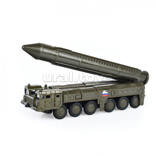 Машина металл Ракетный комплекс, 15 см, (двери, подвиж. дет.,) инерц., в коробке