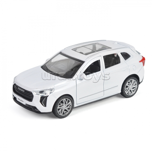 Машина металл Haval jolion 12 см, (двери, багаж, белый) в коробке