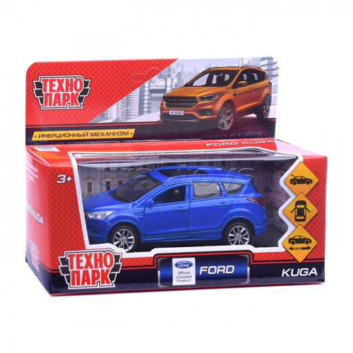 Машина металл Ford Kuga 12см, (открыв. двери, синий) инерц, в коробке