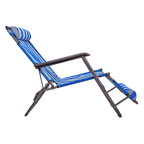 1 шт. доступнок заказу/ ProfiCamp Basic Кресло-шезлонг складное (153х60х79 см, до 120 кг, в полоску)