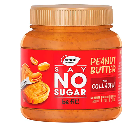 «Smart Formula», арахисовая паста Say No Sugar без сахара с коллагеном 36% протеина, 270 г