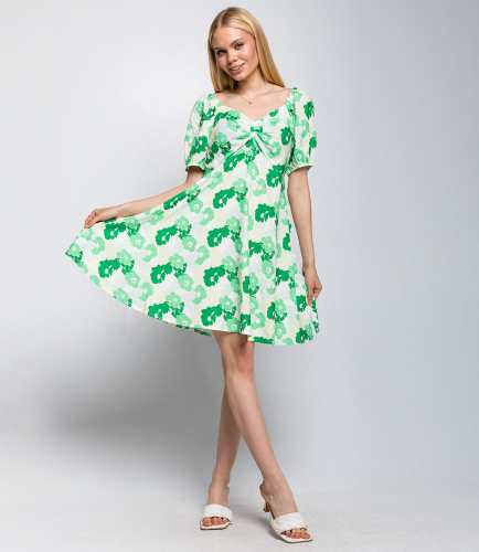 Платье #КТ6605, зелёный
