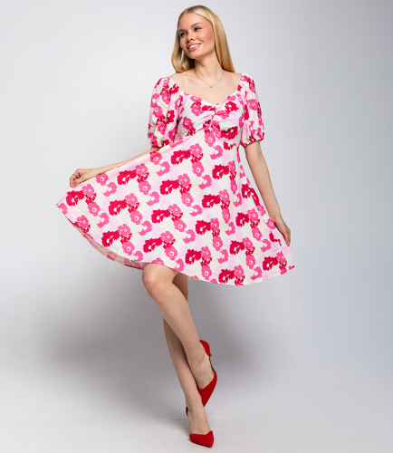Платье #КТ6605, розовый
