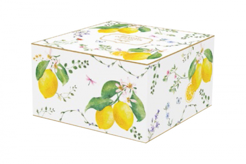 Пара чайная, 1 перс, 2 пр, 370 мл, фарфор P, белая, Цветы и лимоны, Fleurs et Citrons, 62847