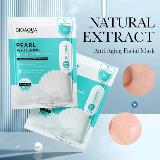 Омолаживающая и осветляющая маска для лица с жемчугом Pearl Whitening Anti Aging mask