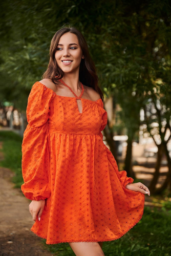 Платье - оранжевый №Н-7337