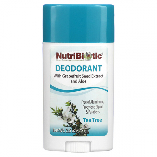 NutriBiotic, Дезодорант, чайное дерева, 2.6 унции (75 г)