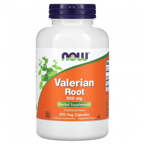 NOW Foods, корень валерианы, 500 мг,  растительные капсулы