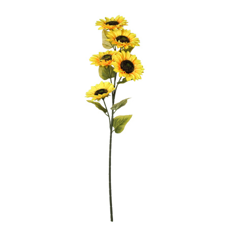 Цветок искусственный Подсолнух 5 цветков 96 см / CP-96 /уп 280/
