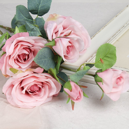 Цветок искусственный Роза 84 см / OH081304 /уп 500/ (Бежевый)