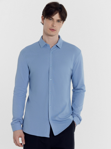 Рубашка мужская в синем цвете