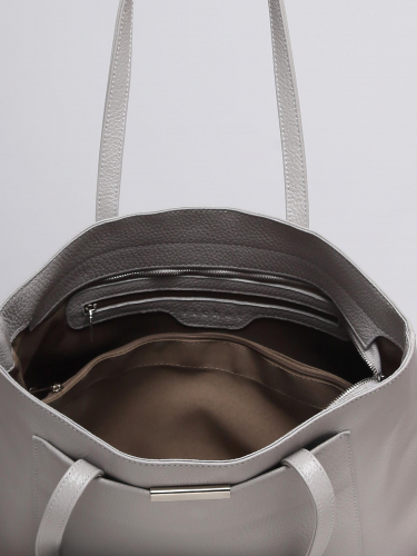 Сумка: Женская кожаная сумка Richet 3195LN 334 Серый