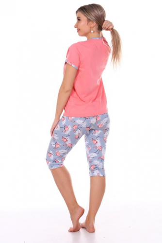 Пижама Фламинго (футболка, бриджи)*