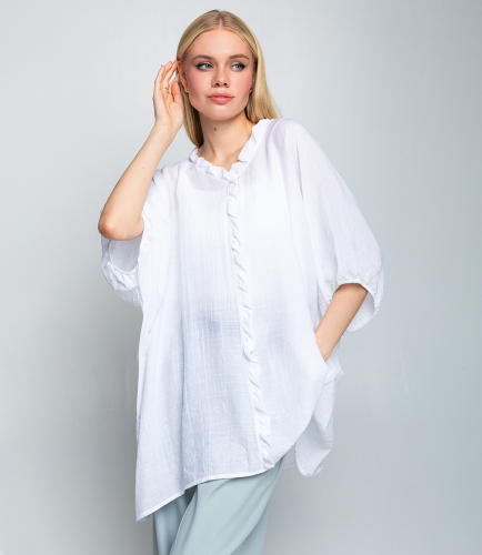 Блуза #МСК7757, белые