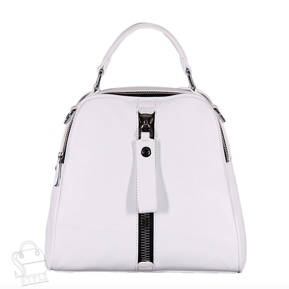 Рюкзак женский кожаный 99451 white Velina Fabbiano-Safenta/30