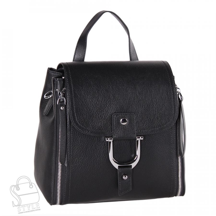 Рюкзак женский кожаный 1729Y black Polina&Eiterou/30