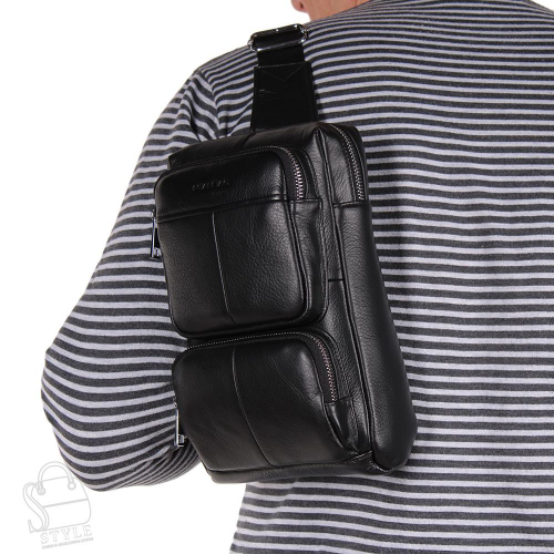 Рюкзак мужской кожаный 2083H black Heanbag