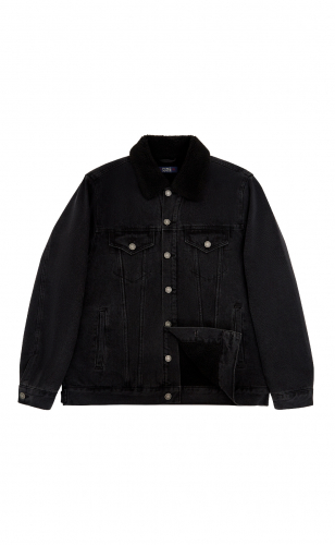 Куртка джинс утепл F021-1370-01W retro black