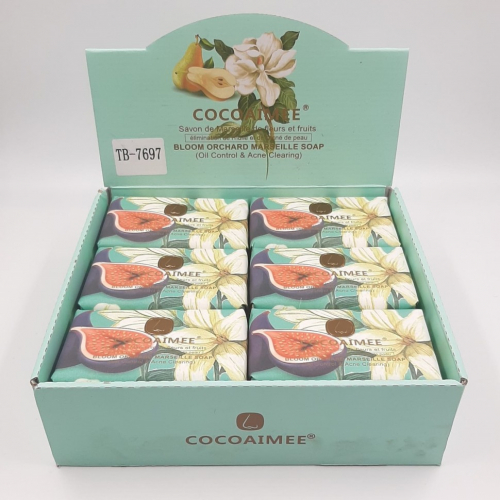 COCOAIMEE  Мыло для лица и тела  Marseille Soap Парфюмированное ЦВЕТУЩИЙ ФРУКТОВЫЙ САД  246г  (XB006515)  (ТВ-7697)