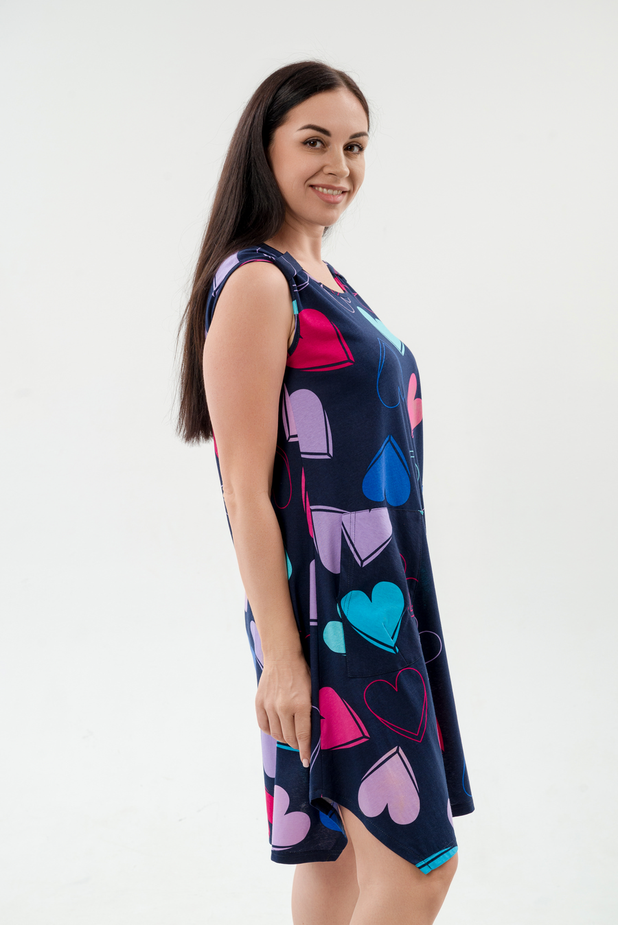 Платье женское из кулирки Кэтрин сердца