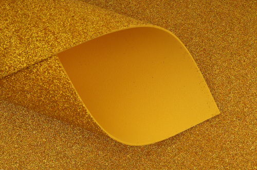 Фоамиран EVA глиттерный (золото) 2мм, 20см*30см, упак.10шт В наличии