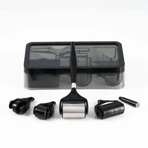 [UHOOMA] НАБОР Мезороллер для ЛИЦА, ВОЛОС И БОРОДЫ 5в1 Multifunctional Derma Rolling System, 1 шт