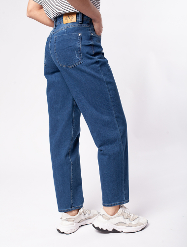 Ст.цена 2390р Плотно прилегающие джинсы mom-fit D54.243 синий