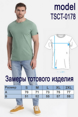 Футболка OMBRE TSCT-0178-V4 zielony
