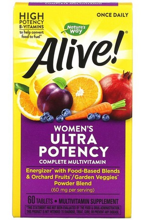 Nature's Way, Alive!, ультрамультивитамины для женщин, 60 таблеток