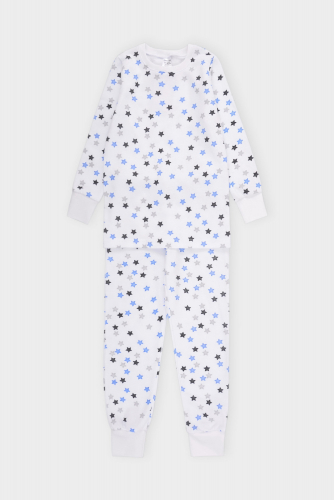 Пижама К 1564 голубые звездочки на белом