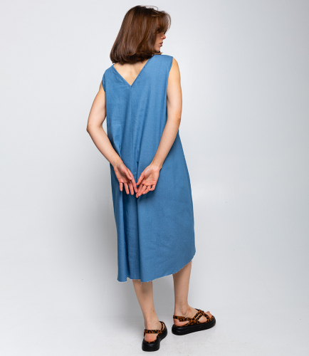 Джинсовое платье #БШ2406, голубой