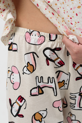 Пижама Пёсик детская короткий рукав с бриджами