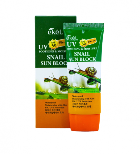 Крем солнцезащитный с муцином улитки SOOTHING & MOISTURE SNAIL SUN BLOCK, 70 мл