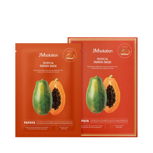 Тканевая маска с экстрактом папаи JM SOLUTION TROPICAL PAPAYA MASK 1шт