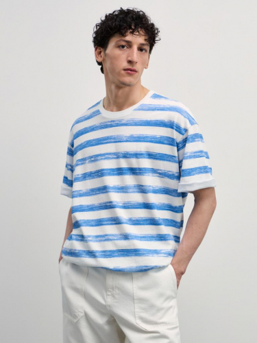 футболка мужская голубой абстракция