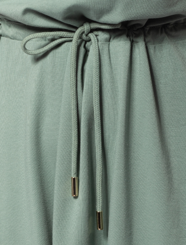 Платье с цельнокроеным рукавом из премиального хлопка D42.109 св.оливковый