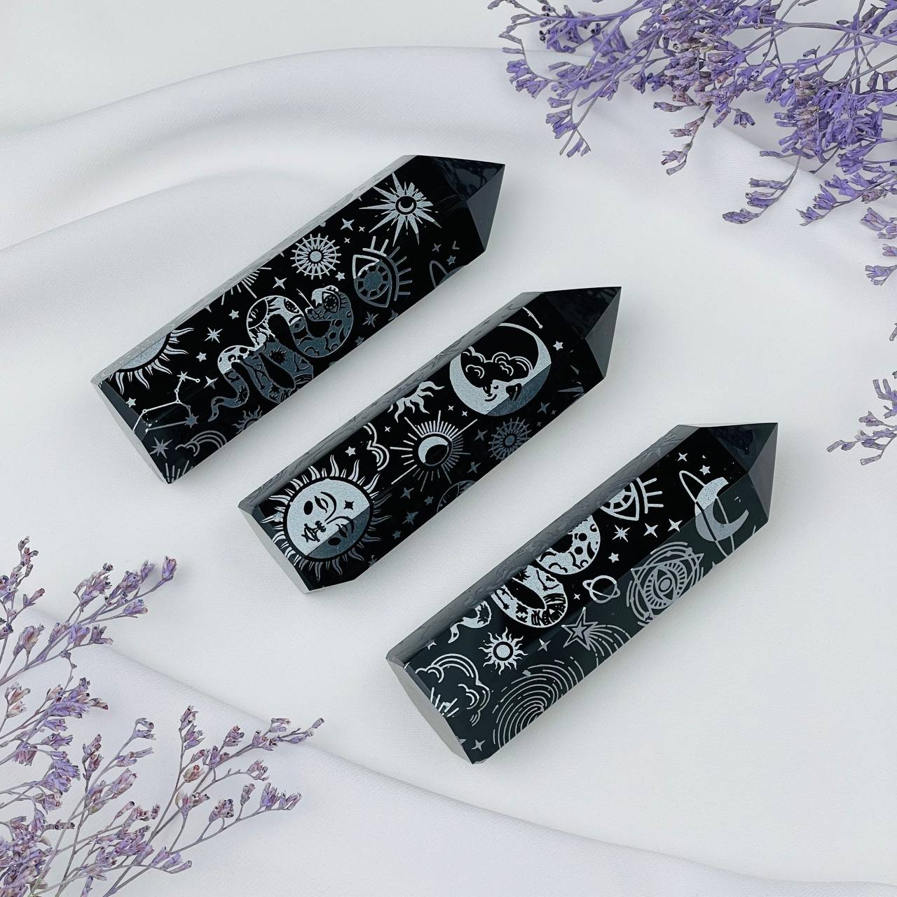 Радуга Самоцветов Кристалл из Обсидиана