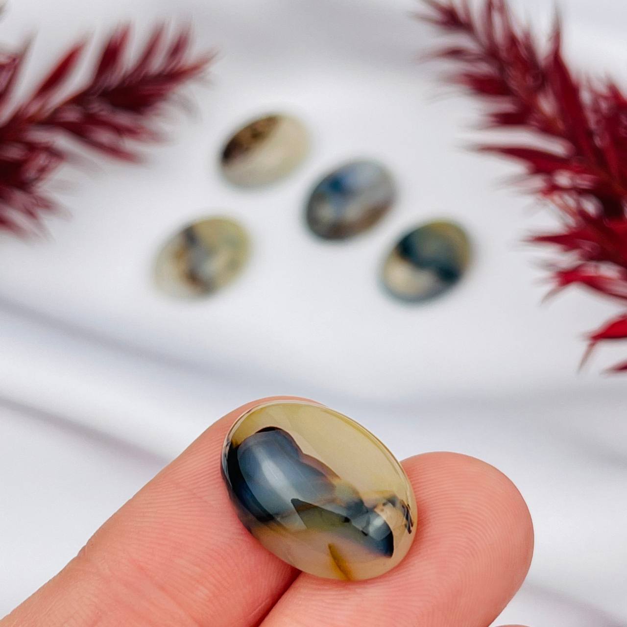 Радуга Самоцветов Кабошон из дендритового Агата