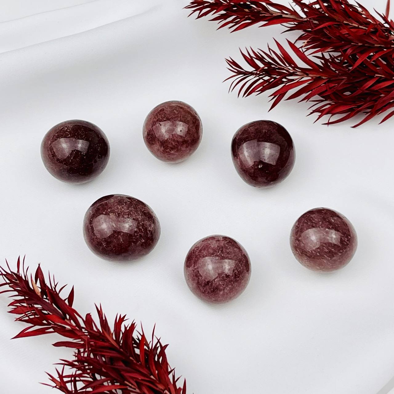 Радуга Самоцветов Галтовка из Клубничного кварца