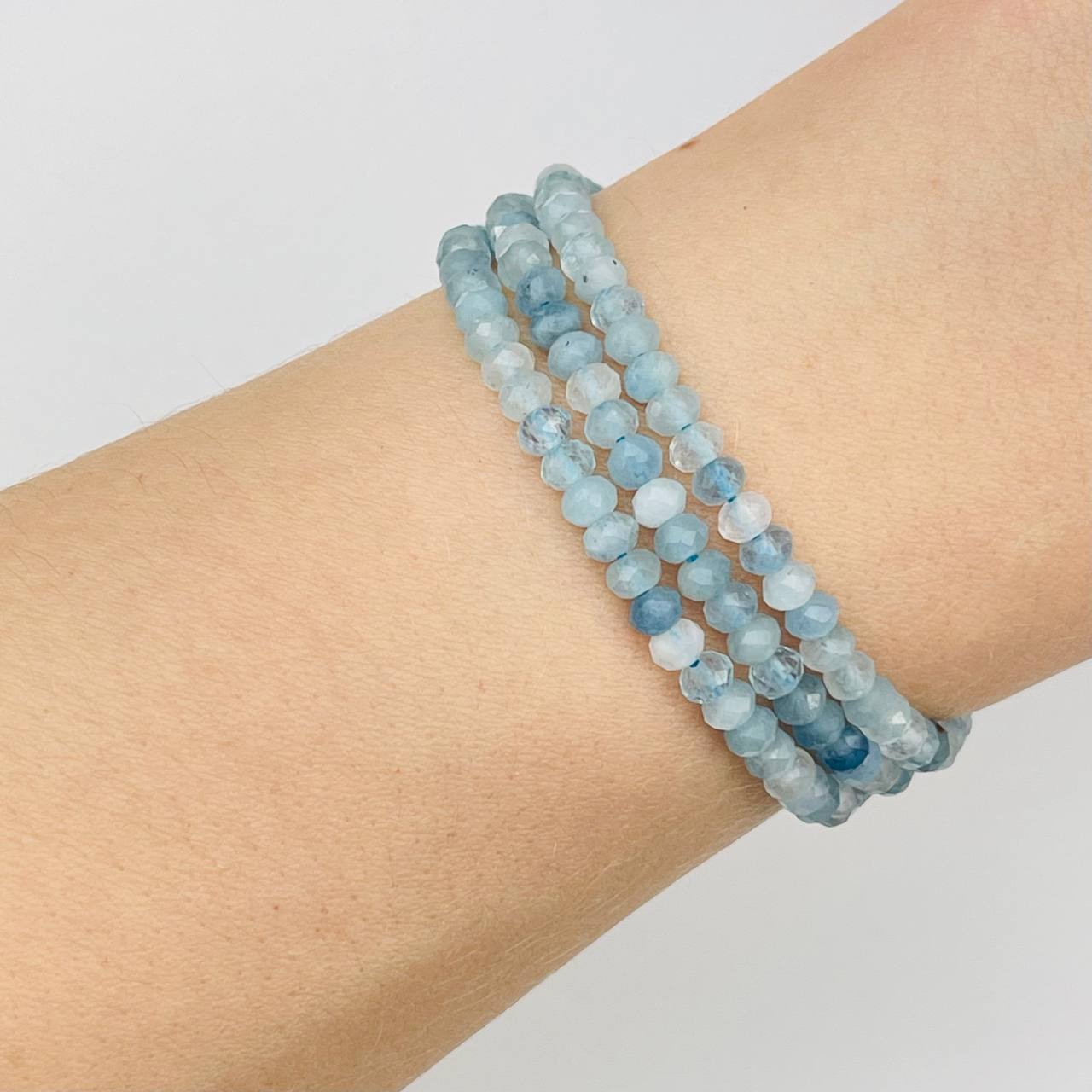 Радуга Самоцветов Бусины для украшений из Аквамарина (130 бусин)