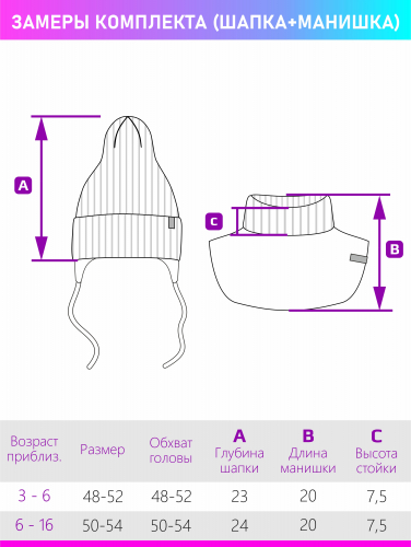 Комплект (шапка и манишка) 12з16024 паприка