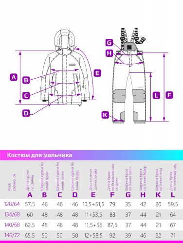 Костюм 7з7324 мох/черный