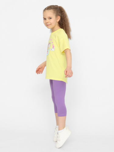 CSKG 90215-30 Комплект для девочки (футболка, бриджи),желтый