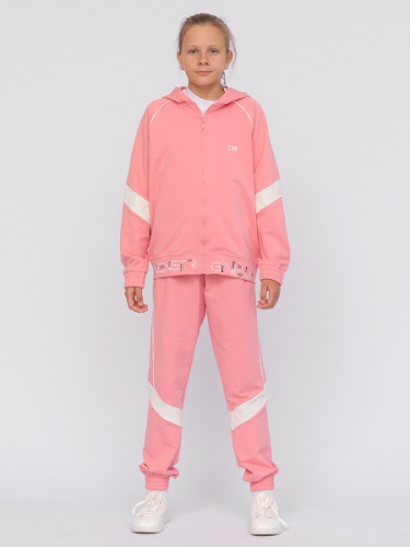 CWJG 90116-27 Костюм для девочки (толстовка, брюки),розовый