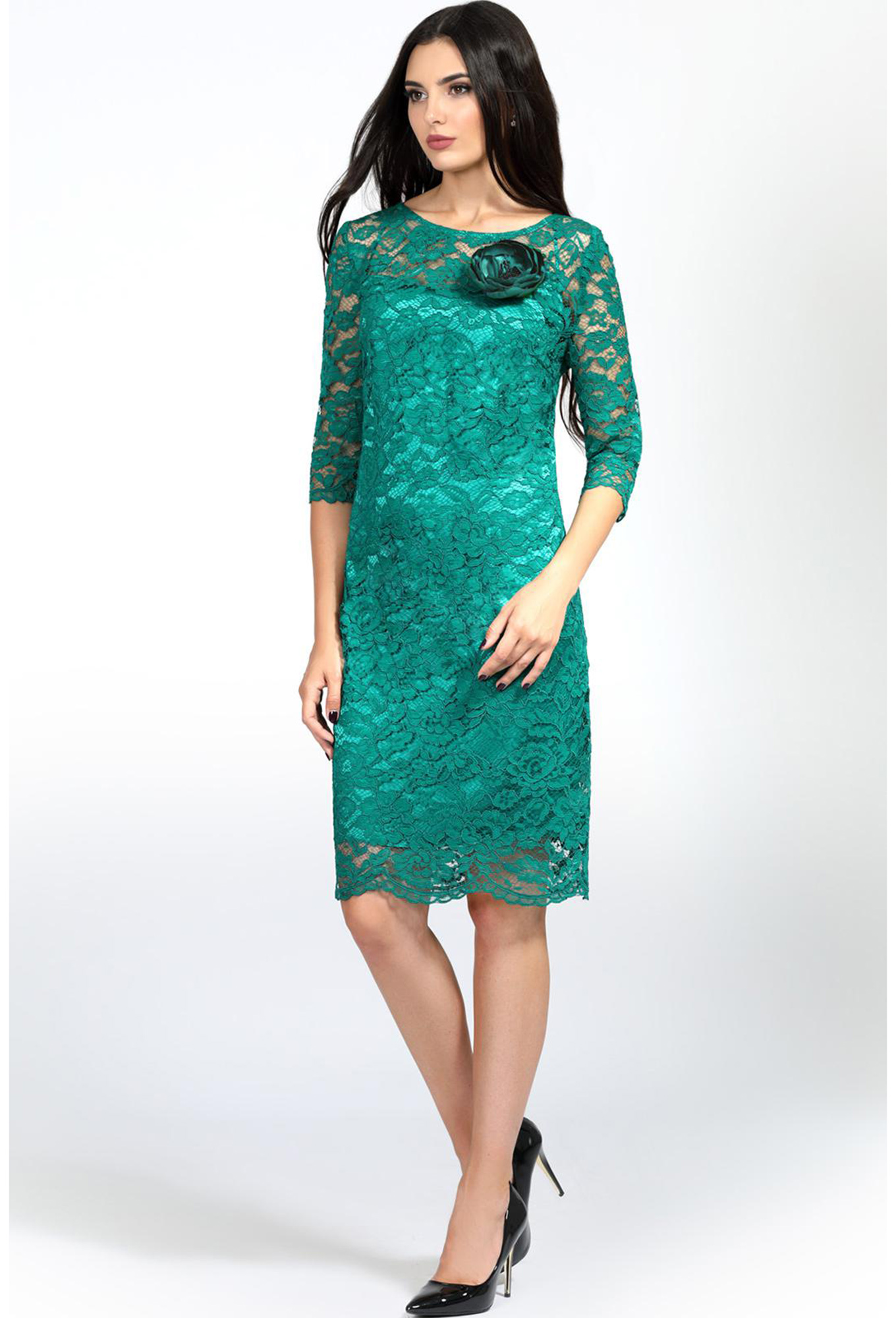 ст. цена2499руб.! Платье Bazalini 2864 зеленый