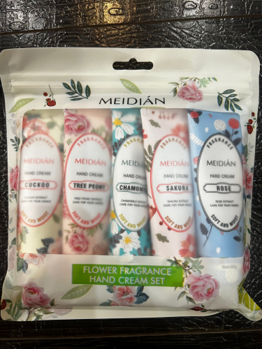ХИТ!!!Набор кремов для рук Meidian Hand Cream (5 шт) цветочный аромат 