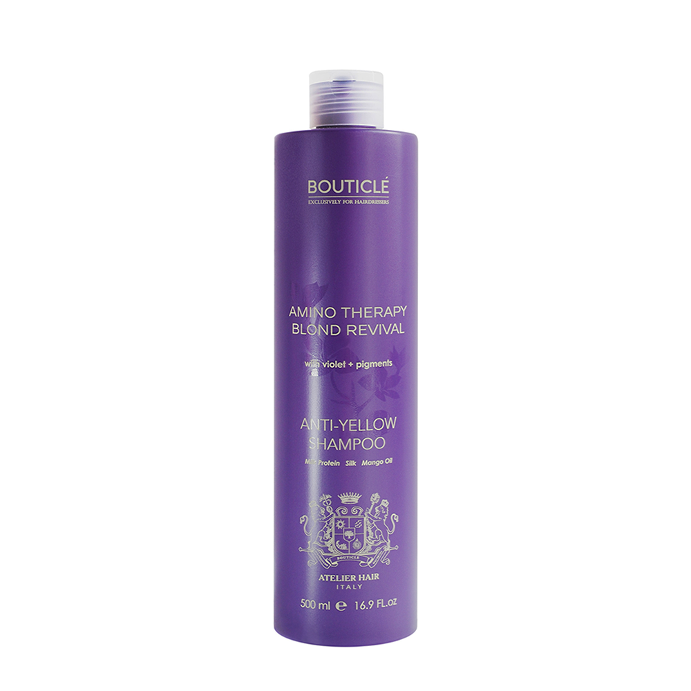 BOUTICLE Шампунь с анти-желтым эффектом для осветленных и седых волос / Anti-Yellow Shampoo 500 мл