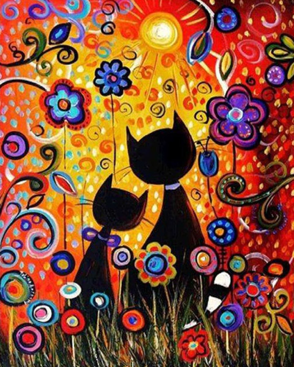 Алмазная мозаика круглыми стразами 40x50